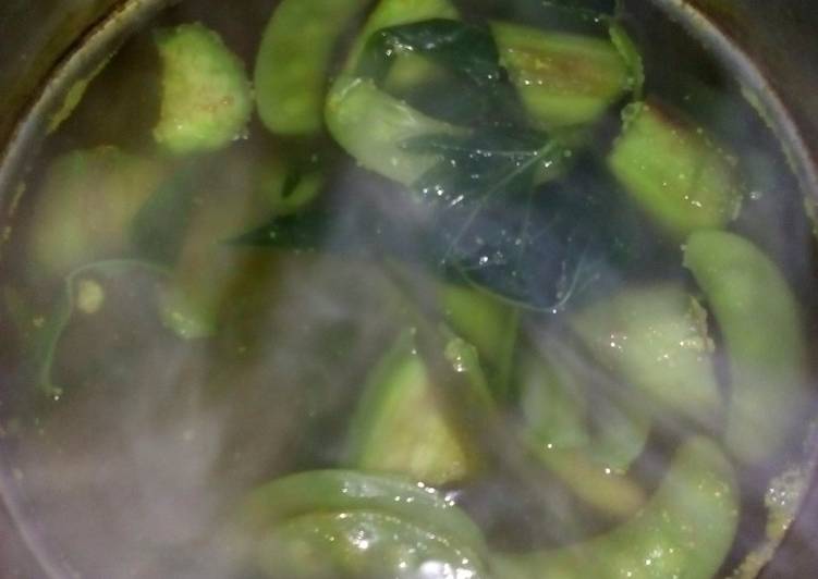 Sayur asem koro, terong dan lung bolet