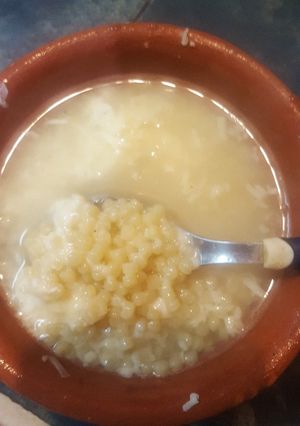 Una foto de Sopa de fideos dedalitos con queso