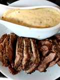 My Peppered Roast Beef with Peppercorn Sauce. 😋