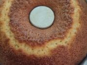 Una foto de budín duraznos almibar