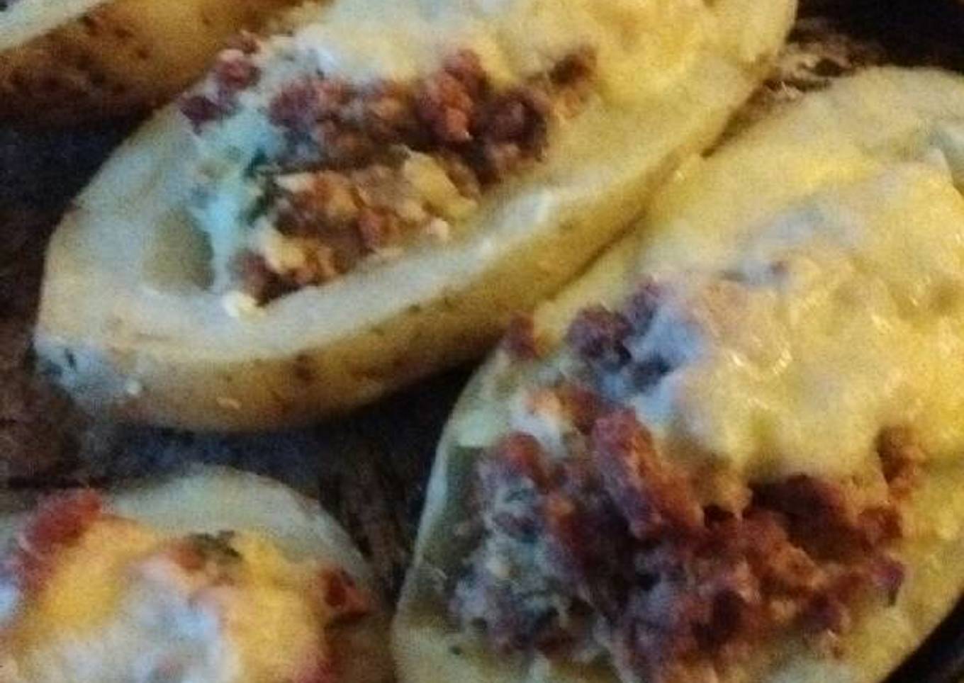 Papas rellenas con carne picada