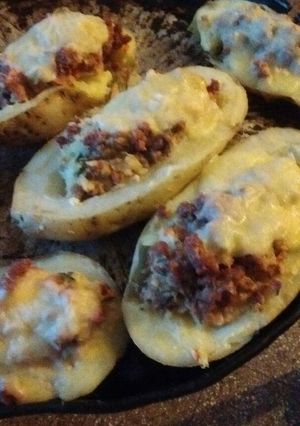 Una foto de Papas rellenas con carne picada