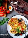 Seafood Creamy Salted Egg Fettuccine #phopbylinimohd #batch20