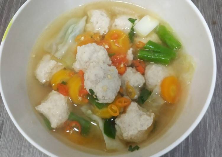 Baso ayam no tepung (baso ayam DEBM)