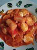Bakso seafood dan tofu saus asam manis