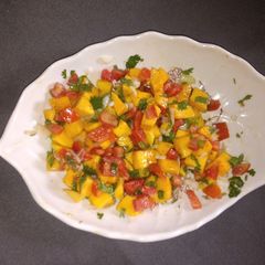 A picture of Mango salsa.