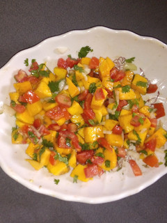 A picture of Mango salsa.
