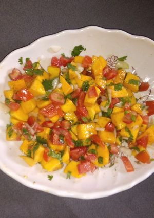 A picture of Mango salsa.