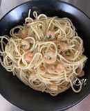 Espaguetis con gambas al ajillo