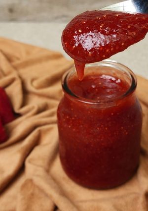Una foto de 🍓Mermelada de pulpa de frutillas 🍓 Mermelada sin trocitos, suave y cremosa 🍓