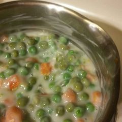 A picture of Creamed Peas (and sometimes carrots).