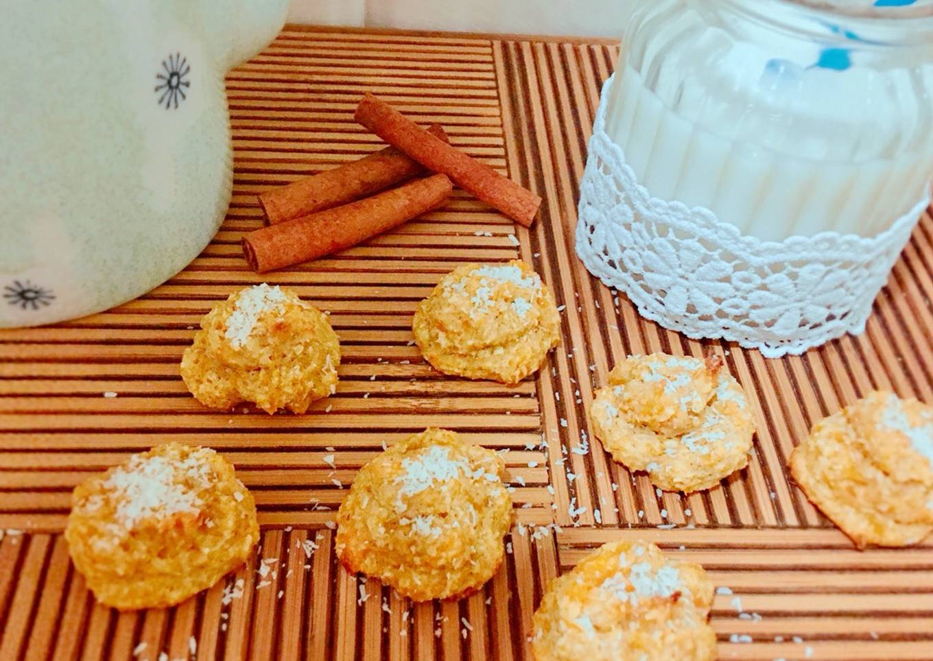 Bocaditos de calabaza, coco y avena al horno