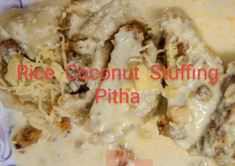 Rice Coconut Stuffing Pitha