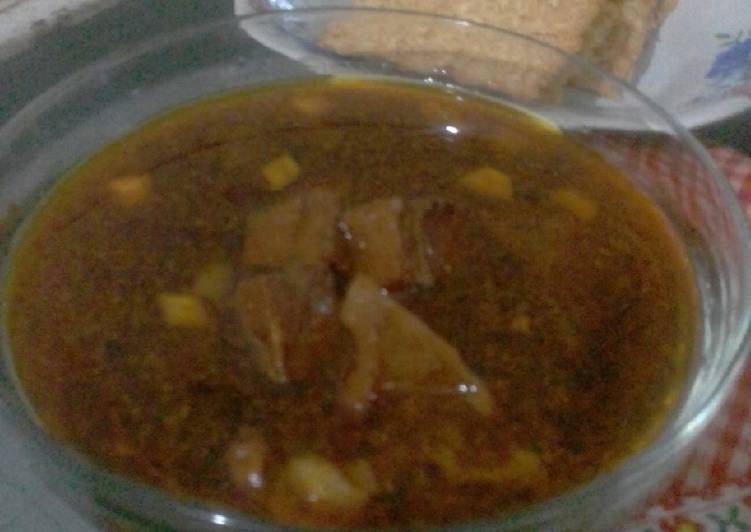 Rawon ayam kampung
