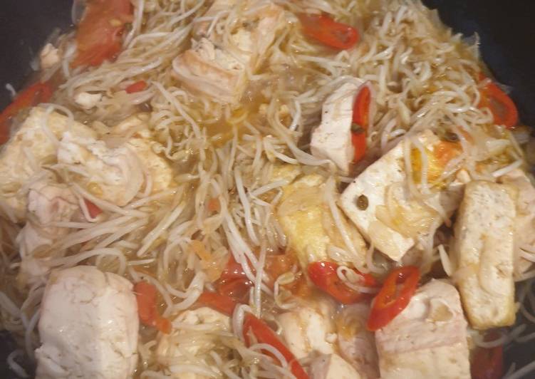 Recipe of Homemade Tofu with bean sprouts