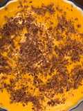 Mousse de lúcuma con base de chocolate