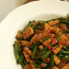 รูปของ Tumis cecek kacang panjang tempe