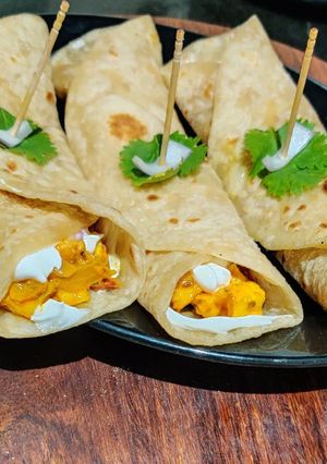 A picture of Paneer roll.