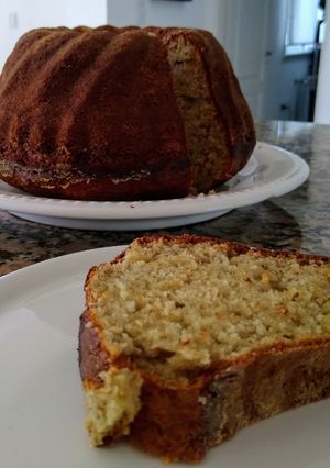 Una foto de Budín de banana húmedo