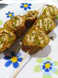 Girelle di curcuma con patè di salmone