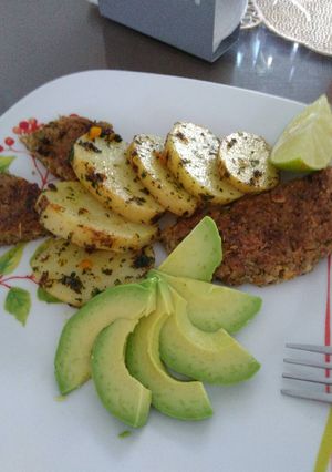 Una foto de Papas con hierbabuena