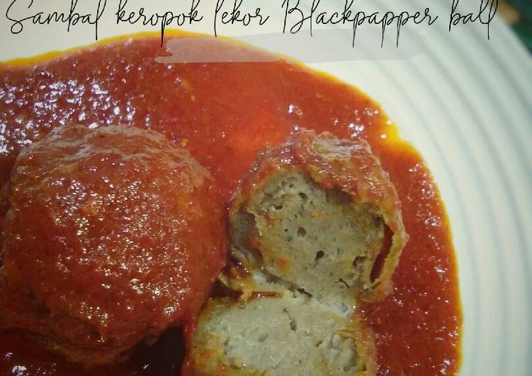 Sambal keropok lekor Blackpapper ball