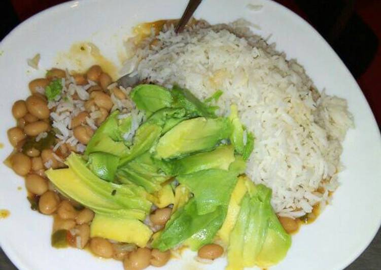 Recipe of Speedy Rice, yellow beans, and avocado