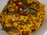 Ikan asin peda tumis jagung
