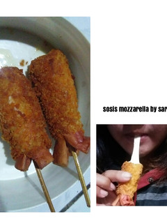 Foto resep Sosis + mozzarella goreng /korean cheese tokkebi