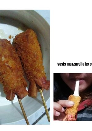 Foto resep Sosis + mozzarella goreng /korean cheese tokkebi
