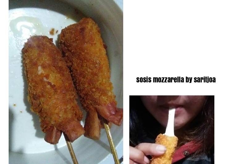 Sosis + mozzarella goreng /korean cheese tokkebi