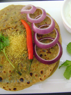 A picture of Stuffed Sev Paratha.