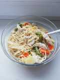 Tom kha kai with egg noodles