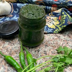 Mint coriander 🌿 paste A picture of Mint coriander 🌿 paste.