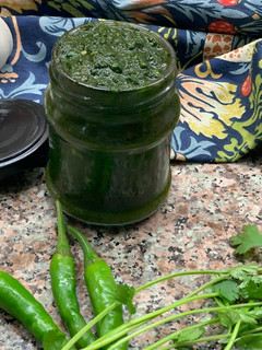 A picture of Mint coriander 🌿 paste.