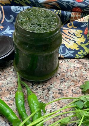 A picture of Mint coriander 🌿 paste.