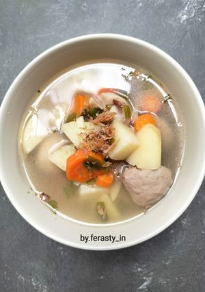 Foto resep Sop Wortel Kentang Baso Simple