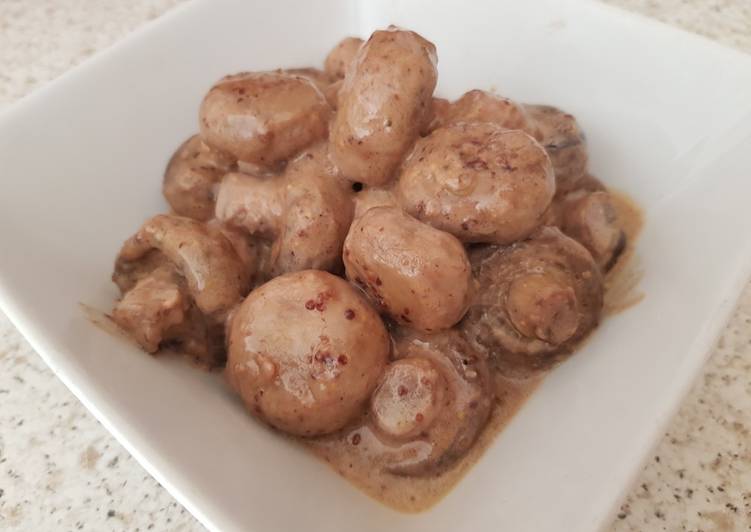 How to Make Any-night-of-the-week My Garlic Buttered Mustard Mushrooms in a creamy sauce 😀