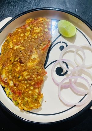 A picture of Cheesy broccoli omelette.