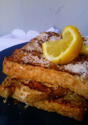 A picture of Coconut Sesame French Toast.