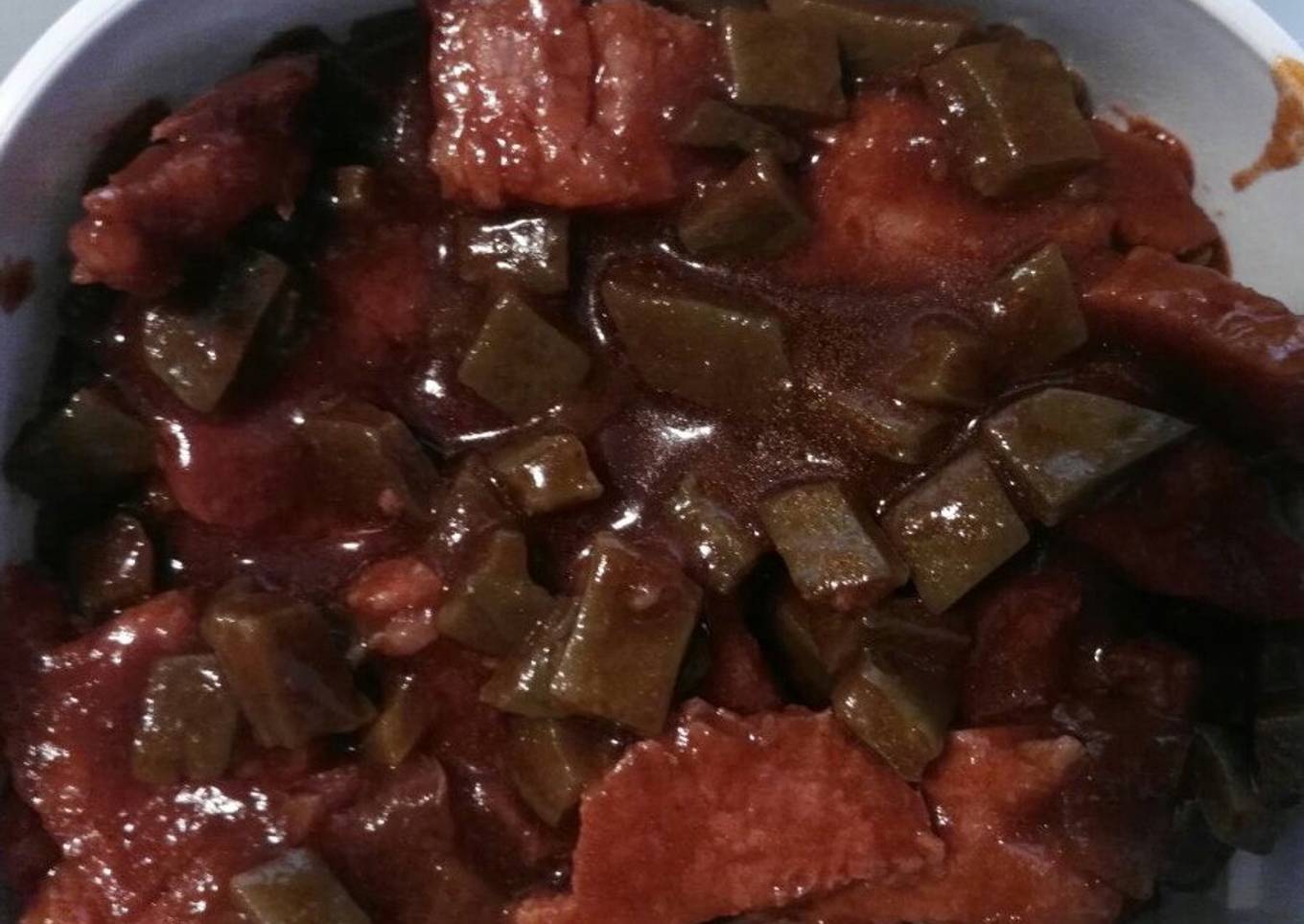 Chuleta en Chile pasilla con nopales 🌶🍴🌶