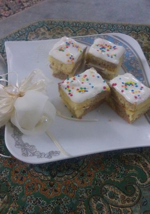 عکسی از دستور کیک خامه ای