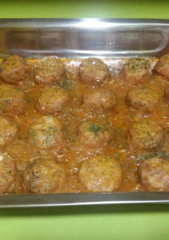 Una foto de Albóndigas en salsa española con thermomix