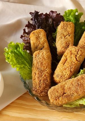 Una foto de 🐟🐠🐡 Croquetas de atún, arroz y verdeo al horno 🐡🐠🐟