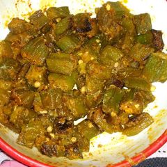 A picture of Spicy okra.