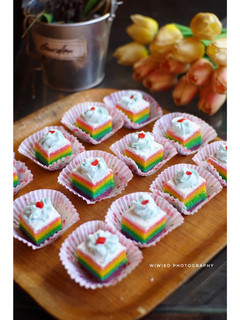 Foto resep Rainbow Cake Kukus