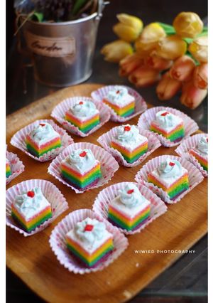 Foto resep Rainbow Cake Kukus