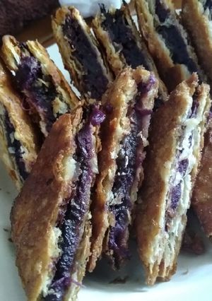 Foto resep Gabin ubi ungu isi coklat
