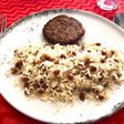 Arroz con caracolitos tostados