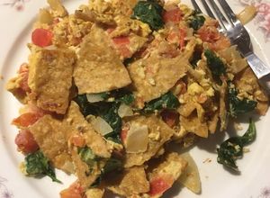 Una foto de Migas de tortilla